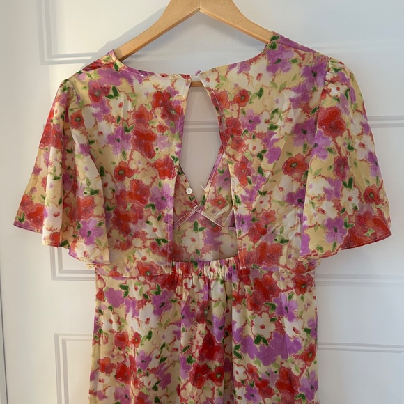 Purchased in Spain - Elegant Charlior Floral Satin Dress – Size M - Worn Once - Picture 5 of 5